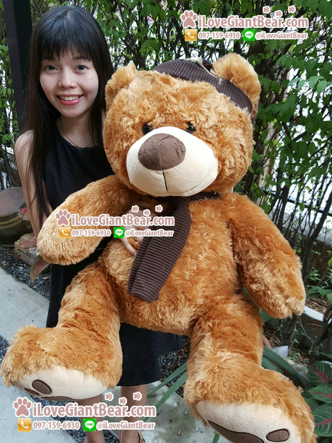 Teddy หมีไฮโซ #ตุ๊กตาหมีตัวใหญ่ น่ารัก ใส่หมวก ผูกผ้าพันคอ