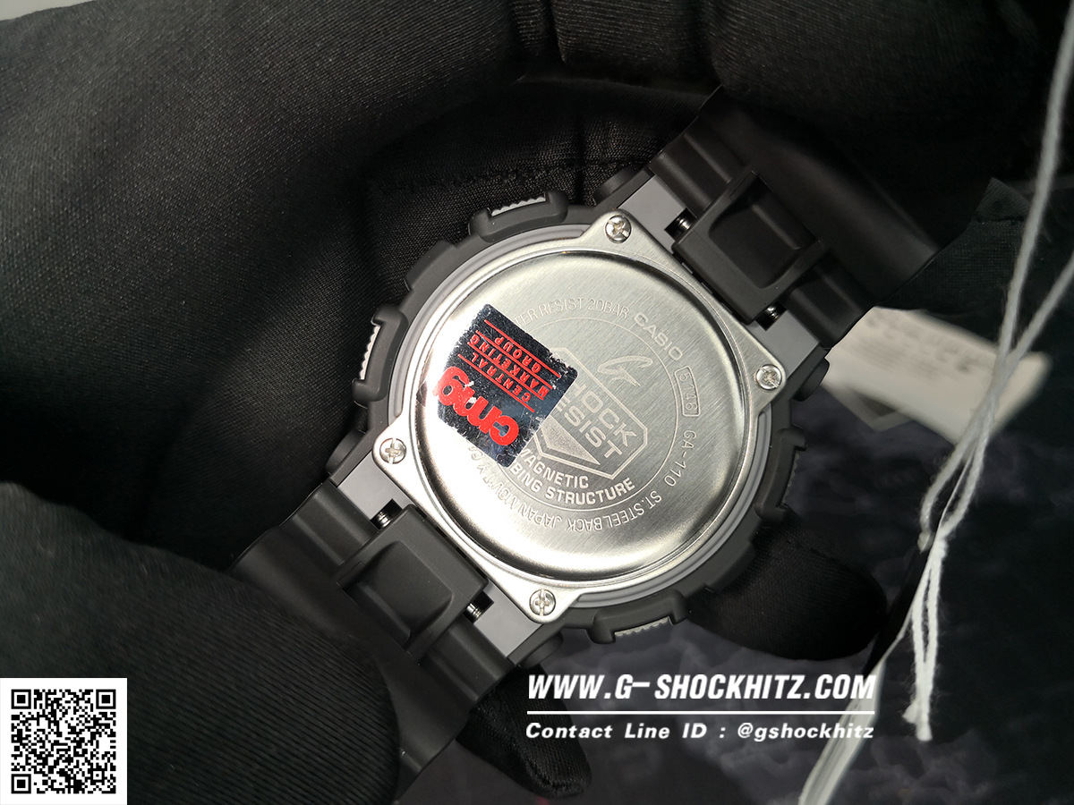 CASIO G-SHOCK นาฬิกาข้อมือ นาฬิกากันน้ำ นาฬิกาของแท้ ประกันศูนย์ CMG 1 ปี รุ่น GA-110-1A นาฬิกาสีดำ