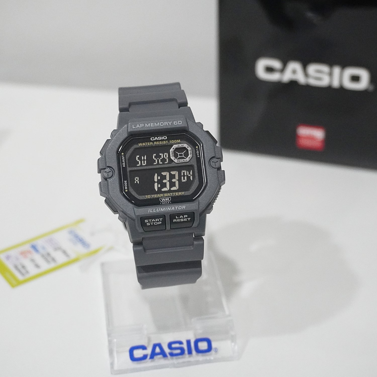 CASIO MID YEAR SALE นาฬิกาคาสิโอ พร้อมส่ง นาฬิกาข้อมือ นาฬิกากันน้ำ นาฬิกาของแท้ ประกันศูนย์ CMG 1 ปี รุ่น WS-1400H-8B นาฬิกาสีเทา