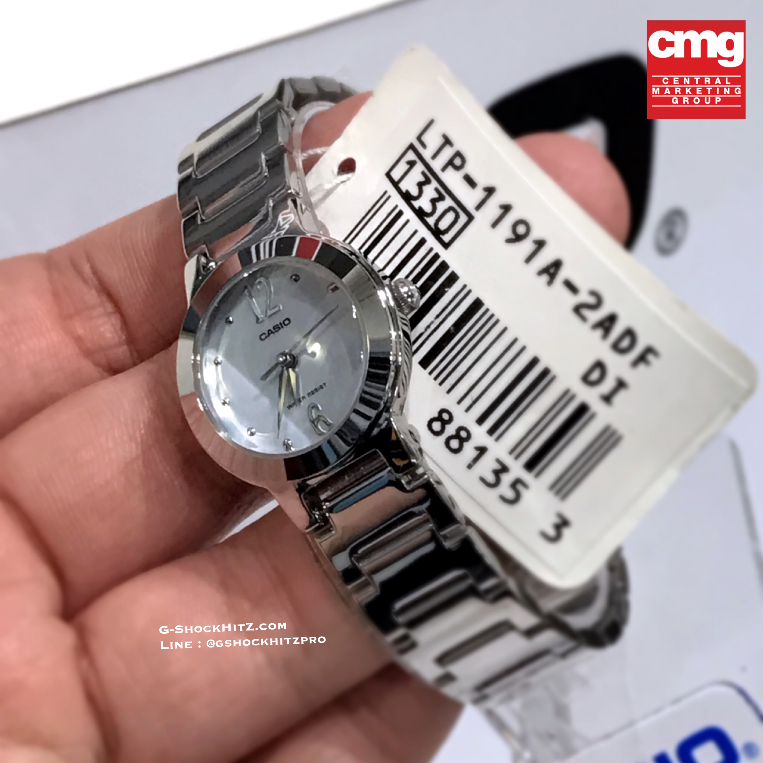 CASIO นาฬิกาคาสิโอ นาฬิกาข้อมือ นาฬิกากันน้ำ นาฬิกาของแท้ ประกันศูนย์ CMG 1 ปี รุ่น LTP-1191A-2A นาฬิกาสีเงิน