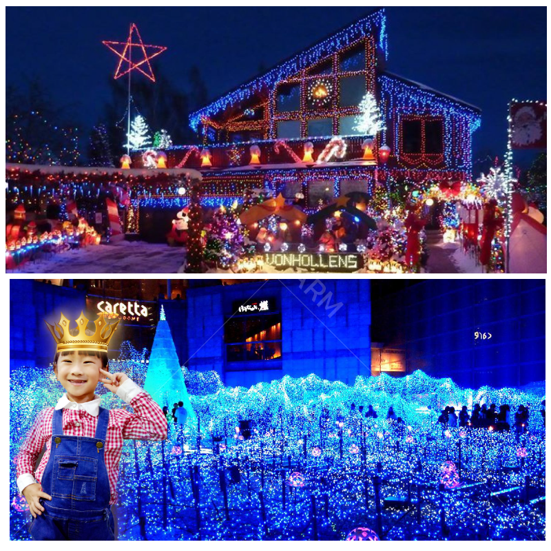 ไฟเชอรี่สีฟ้า ไฟเชอรี่LED ไฟประดับตกแต่งตามงานเทศการต่างๆ