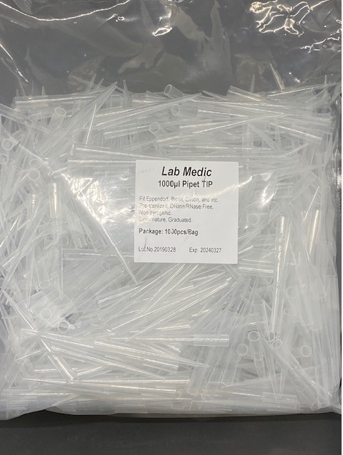 Pipette Tip Pre-Sterile (แบบถุง) 10uL,200uL,1000uL,5000uL