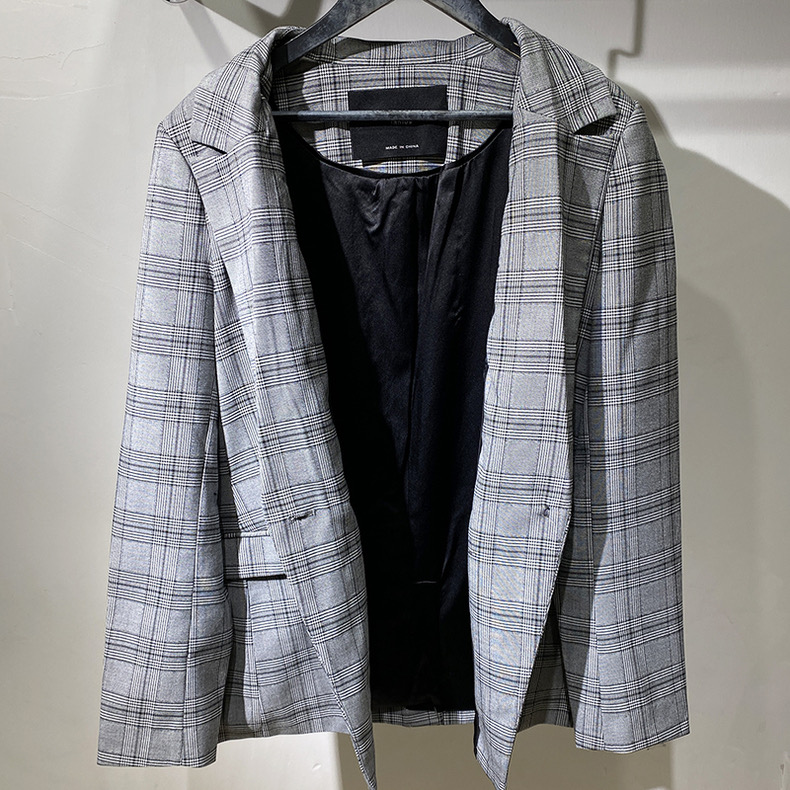 เสื้อโค้ท เสื้อคลุม ทรงสูท ลายตาราง checked plaid blazer gingerham เสื้อคลุม เบลเซอร์ Blazer check ❄️แบรนด์✨H&M✨ แท้💯% แบรนด์ สำเนา