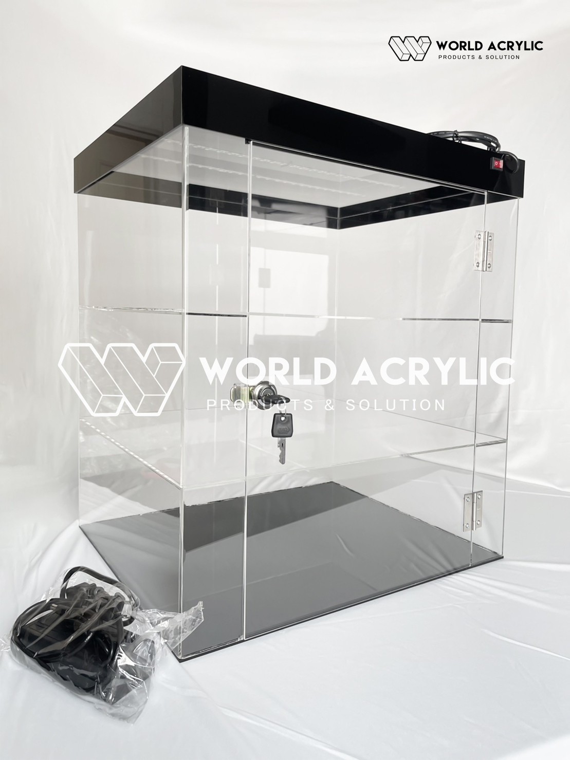 ตู้โชว์อะครีลิคมีไฟ