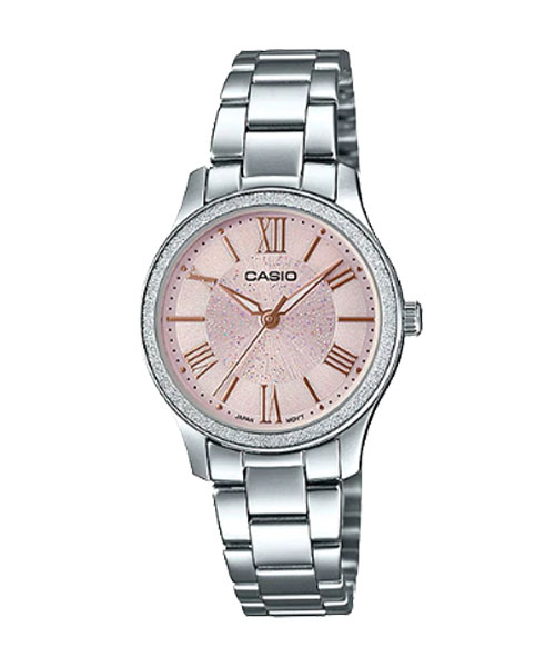 CASIO นาฬิกาคาสิโอ นาฬิกาข้อมือ นาฬิกากันน้ำ นาฬิกาของแท้ ประกันศูนย์ CMG 1 ปี รุ่น LTP-E164D-4A นาฬิกาสีเงิน