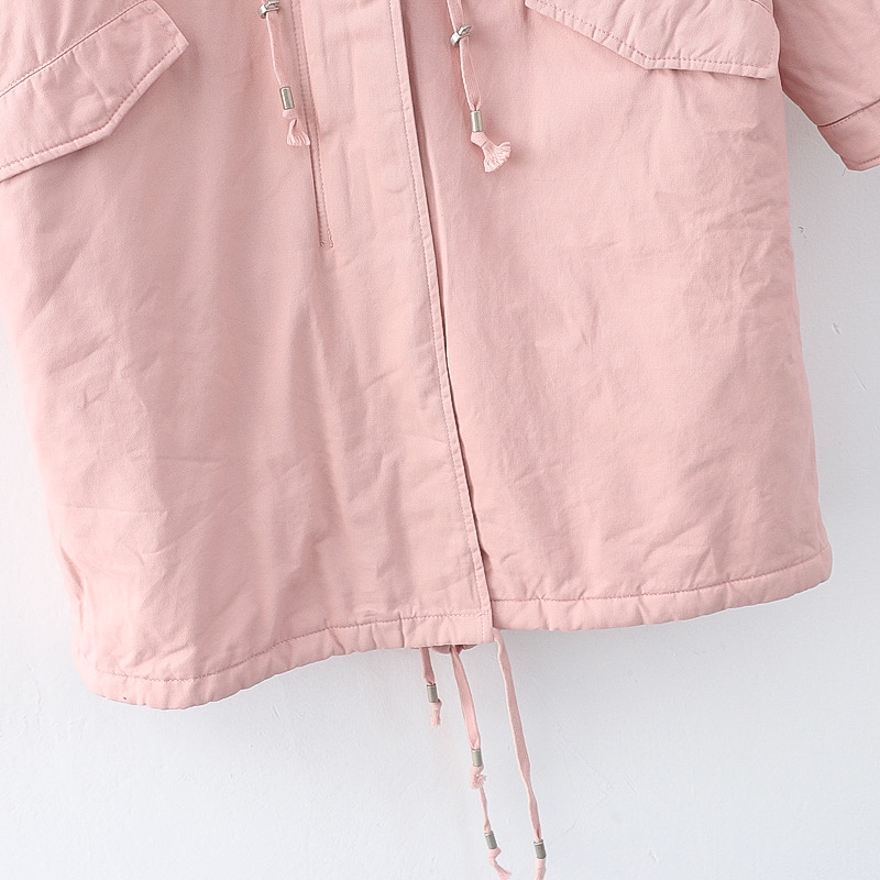 เสื้อโค้ทฮูท BERSHKAกันหนาว Parka สีชมพูอ่อน แต่งขนเฟอร์ ซับขนอุ่นด้านใน (เฟอร์ & ขนอุ่นด้านใน ถอดได้คะ) ดลบได้เลยคะ Size XS/S/M/ L/XL/XXL เขียว