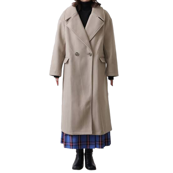 เสื้อโค้ทวูล Trench coat เสื้อโค้ทเฟอร์ โค้ทสักหลาดสีเทาอ่อน แบรนด์ RAY CASSIN