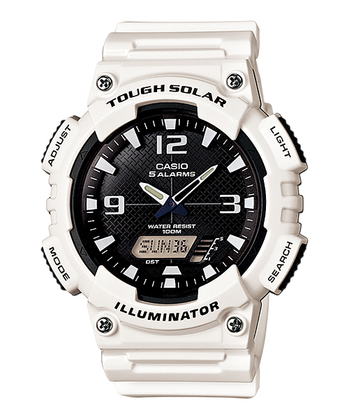 CASIO นาฬิกาคาสิโอ นาฬิกาข้อมือ นาฬิกากันน้ำ นาฬิกาของแท้ ประกันศูนย์ CMG 1 ปี รุ่น AQ-S810WC-7A นาฬิกาสีขาว