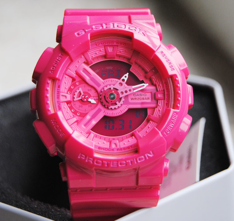 CASIO G-SHOCK นาฬิกาข้อมือ นาฬิกากันน้ำ นาฬิกาของแท้ ประกันศูนย์ CMG 1 ปี รุ่น GMA-S110CC-4 นาฬิกาสีชมพู