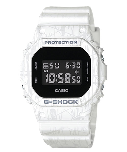 CASIO G-SHOCK นาฬิกาข้อมือ นาฬิกากันน้ำ นาฬิกาของแท้ ประกันศูนย์ CMG 1 ปี รุ่น DW-5600SL-7D นาฬิกาสีขาว