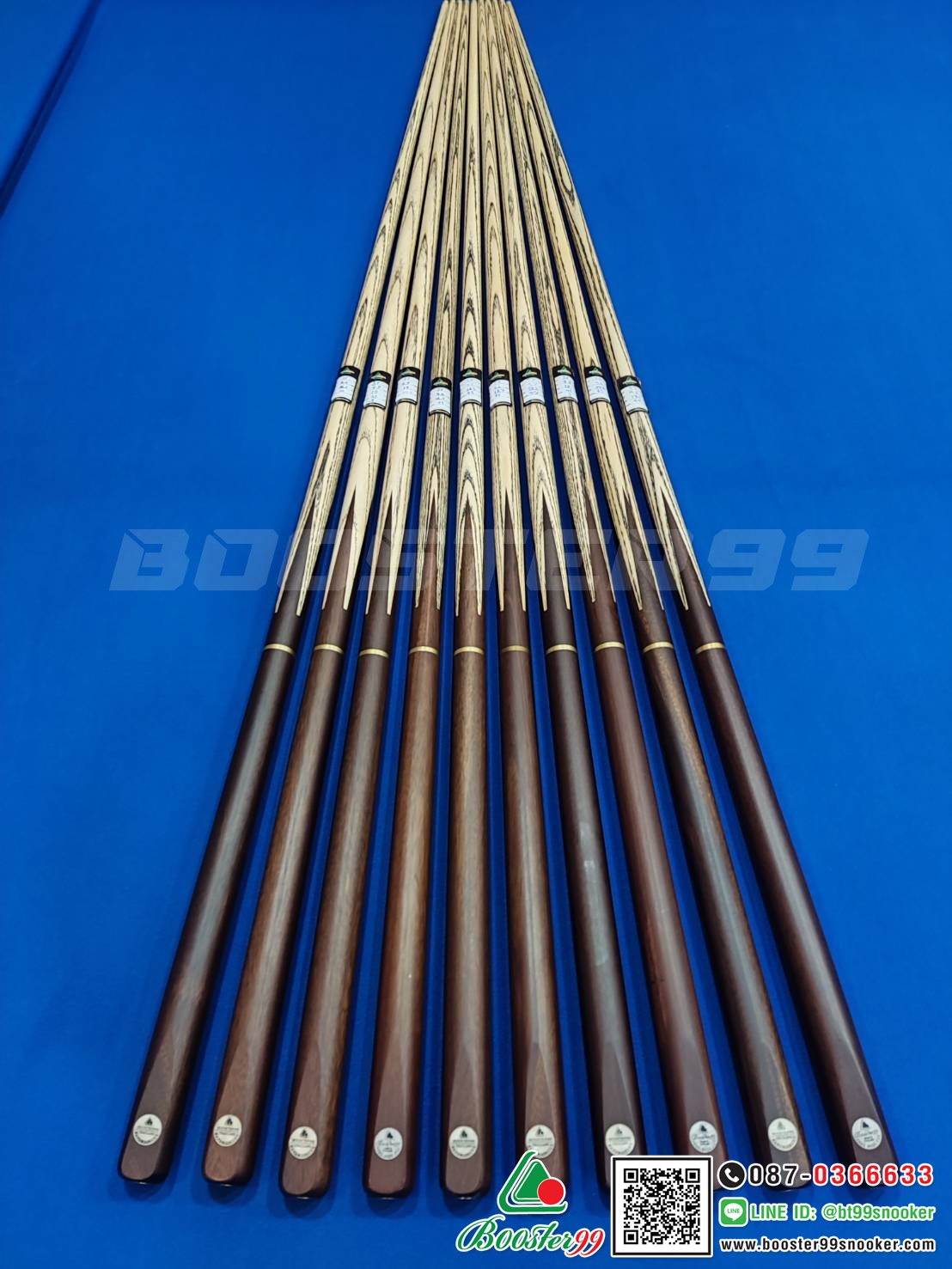 ไม้คิวต่อโคน จำปาแหลม 4จำปา คุณภาพไทย ระดับส่งออก แบร์น Booster99