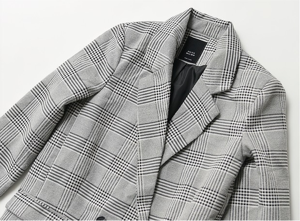 เสื้อโค้ท เสื้อคลุม ทรงสูท ลายตาราง checked plaid blazer gingerham เสื้อคลุม เบลเซอร์ Blazer check ❄️แบรนด์✨H&M✨ แท้💯% แบรนด์ สำเนา