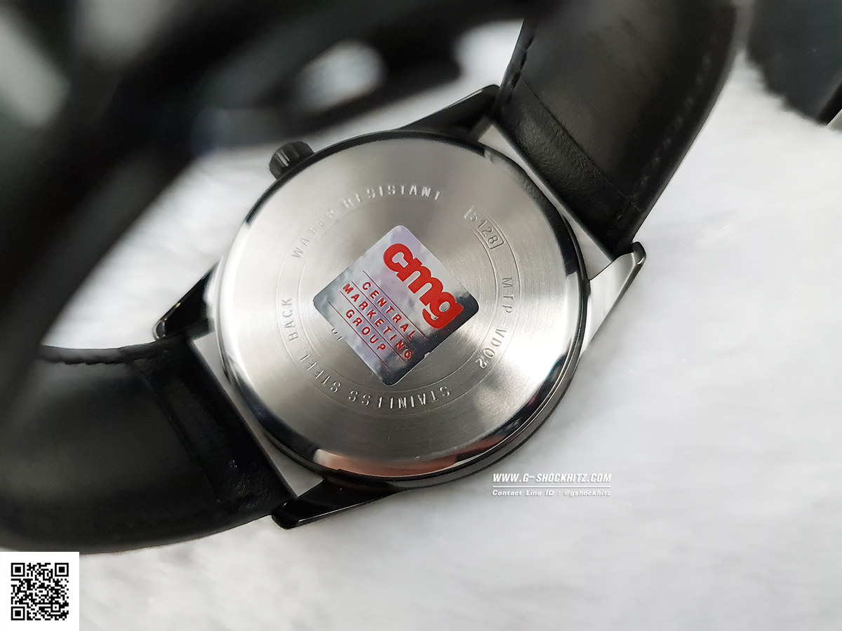 CASIO MID YEAR SALE นาฬิกาคาสิโอ พร้อมส่ง นาฬิกาข้อมือ นาฬิกากันน้ำ นาฬิกาของแท้ BTS ประกันศูนย์ CMG 1 ปี รุ่น MTP-VD02BL-1E นาฬิกาสีดำ