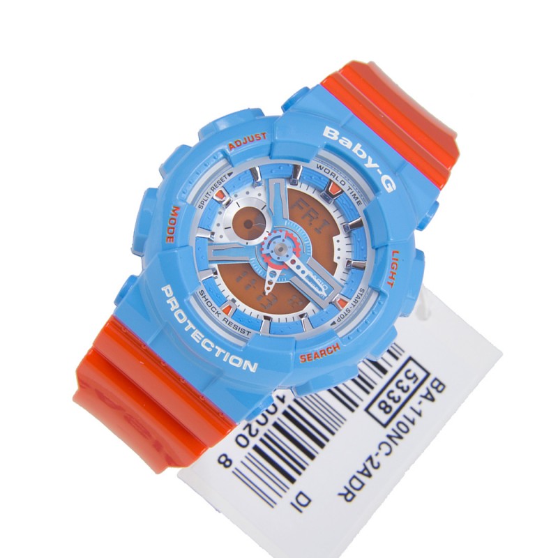 CASIO BABY-G นาฬิกาข้อมือ นาฬิกากันน้ำ นาฬิกาของแท้ ประกันศูนย์ CMG 1 ปี รุ่น BA-110NC-2A นาฬิกาสีฟ้า