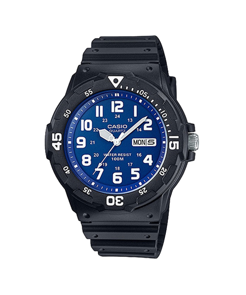 CASIO นาฬิกาคาสิโอ นาฬิกาข้อมือ นาฬิกากันน้ำ นาฬิกาของแท้ ประกันศูนย์ CMG 1 ปี รุ่น MRW-200H-2B2 นาฬิกาสีดำ