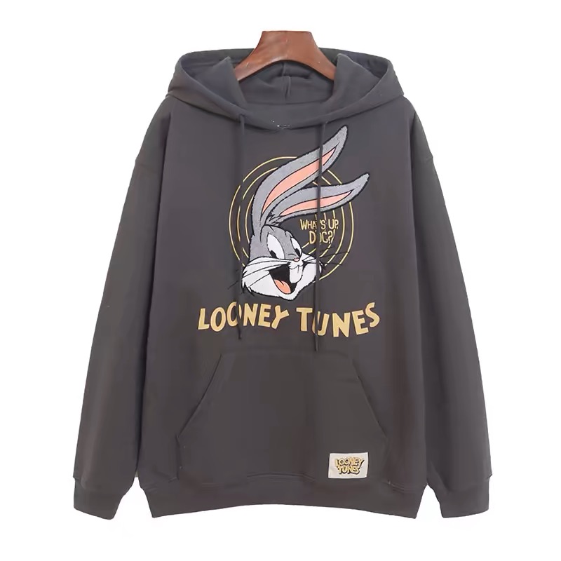 เสื้อฮู้ด สเวตเตอร์ sweatshirt กันหนาว DISNEY เสื้อLooney tunes ลาย บัคบันนี่ Bug Bunny งานสกรีน Disney แท้ สำเนา สำเนา สำเนา สำเนา สำเนา น้ำเงินเขียว