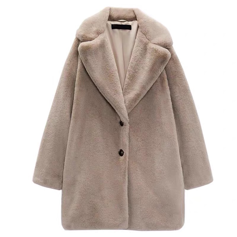 เสื้อโค้ทกันหนาว เสื้อกันหนาว ขนเฟอร์ สีนู้ดเบจ FLUFFY COAT overcoat โค้ทวูล สีขาวครีม โค้ทขน สีเบจ นู้ดเบจ