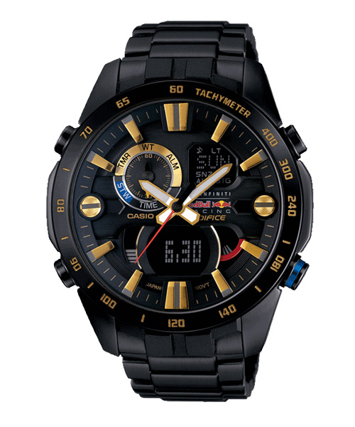 CASIO EDIFICE นาฬิกาข้อมือ นาฬิกากันน้ำ นาฬิกาของแท้ ประกันศูนย์ CMG 1 ปี รุ่น ERA-201RBK-1A นาฬิกาสีดำ