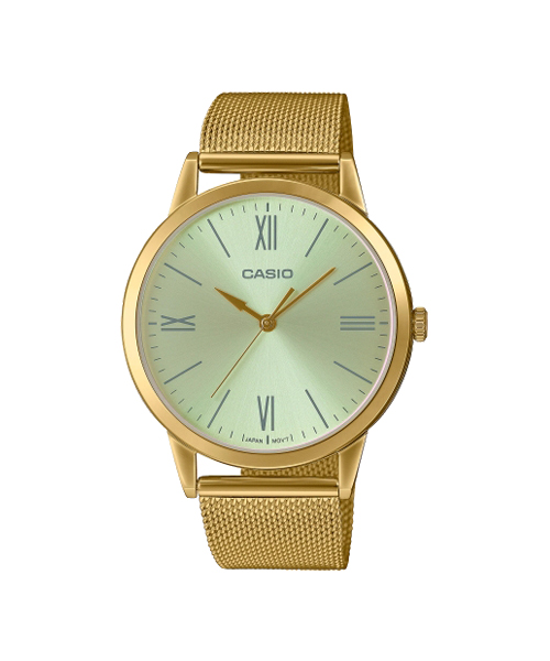 CASIO นาฬิกาคาสิโอ นาฬิกาข้อมือ นาฬิกากันน้ำ นาฬิกาของแท้ ประกันศูนย์ CMG 1 ปี รุ่น MTP-E600MG-9B นาฬิกาสีทอง