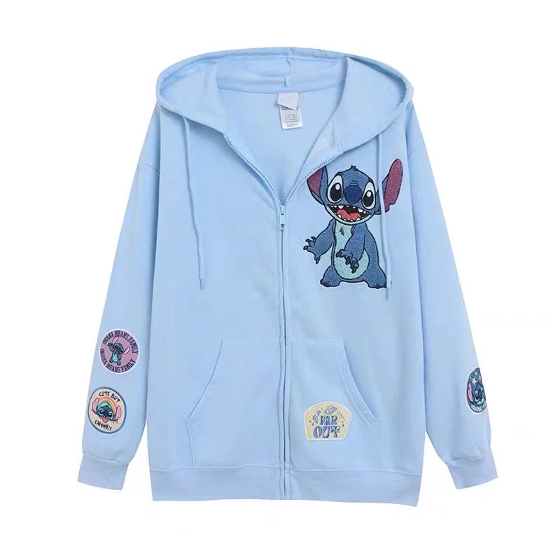 เสื้อฮู้ด วอร์ม สเวตเตอร์ Disney เสื้อ stitch สติช สีฟ้า ลายการ์ตูนมิคกี้ งาน DISNEYงานสวย แต่งสายรุ้ง สำเนา ฟ้า