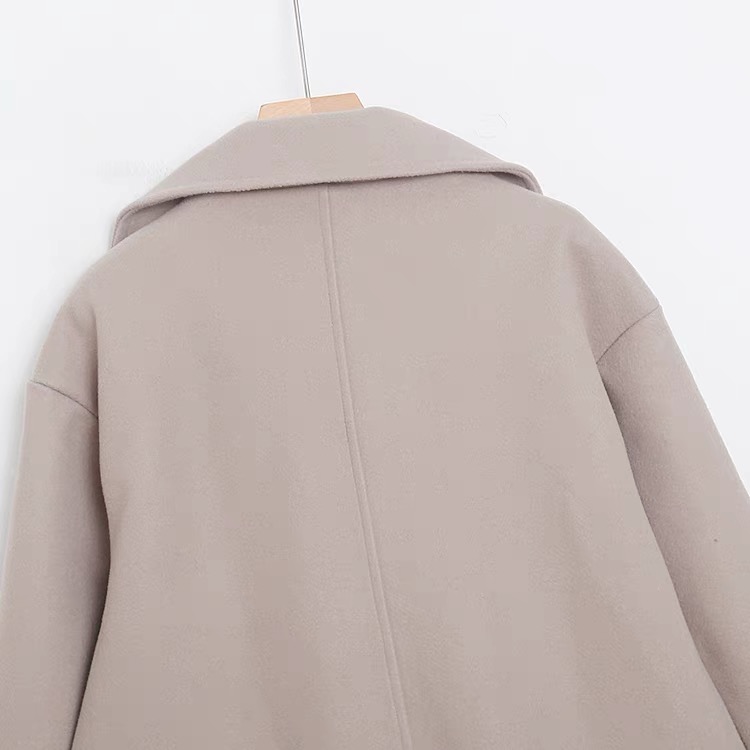 เสื้อโค้ทวูล Trench coat เสื้อโค้ทเฟอร์ โค้ทสักหลาดสีเทาอ่อน แบรนด์ RAY CASSIN