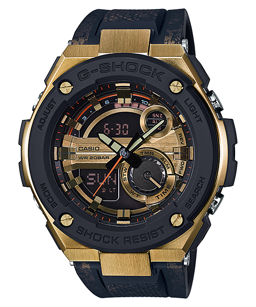CASIO G-SHOCK นาฬิกาข้อมือ นาฬิกากันน้ำ นาฬิกาของแท้ ประกันศูนย์ CMG 1 ปี รุ่น GST-200CP-9A นาฬิกาสีทอง