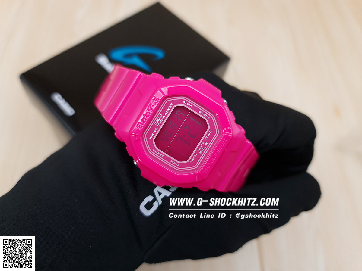 CASIO MID YEAR SALE BABY-G พร้อมส่ง นาฬิกาข้อมือ นาฬิกากันน้ำ นาฬิกาของแท้ ประกันศูนย์ CMG 1 ปี รุ่น BG-5601-4 นาฬิกาสีชมพู