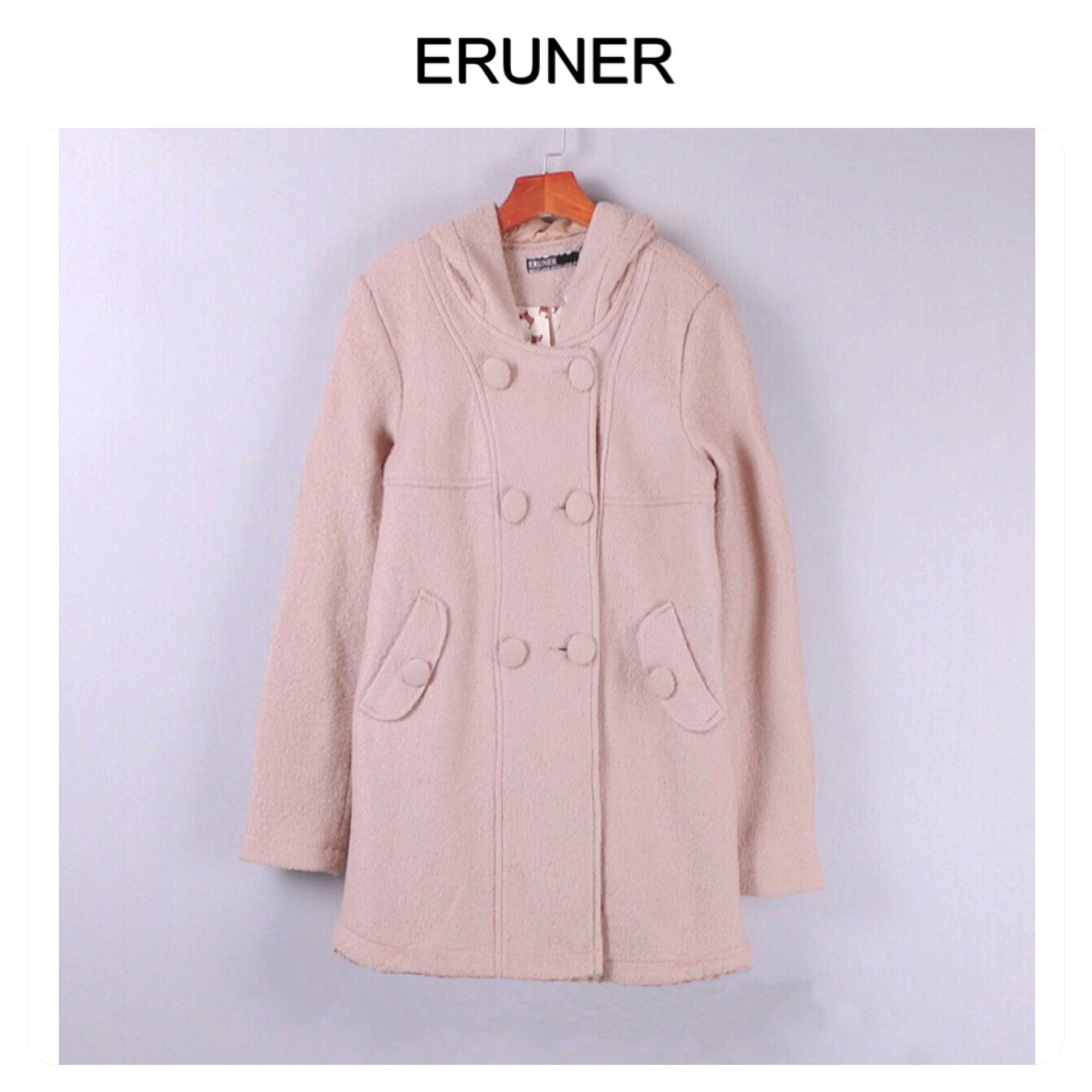 Eruner เสื้อโค้ท เสื้อกันหนาว เนื้อผ้าสักหลาดวูล แบรนด์ ERUNER นู้ด