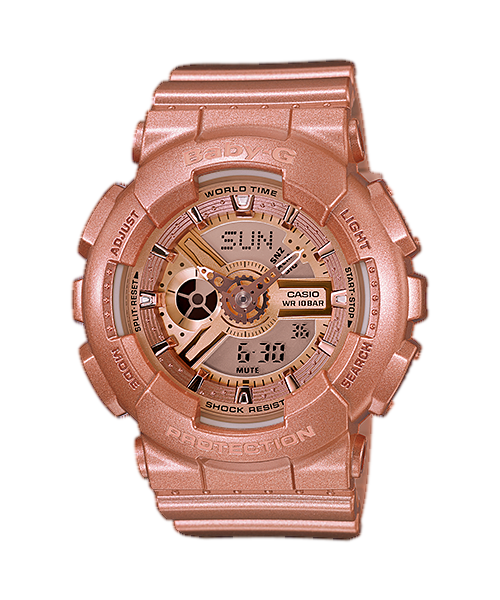 CASIO BABY-G นาฬิกาข้อมือ นาฬิกากันน้ำ นาฬิกาของแท้ ประกันศูนย์ CMG 1 ปี รุ่น BA-111-4A นาฬิกาสีชมพู