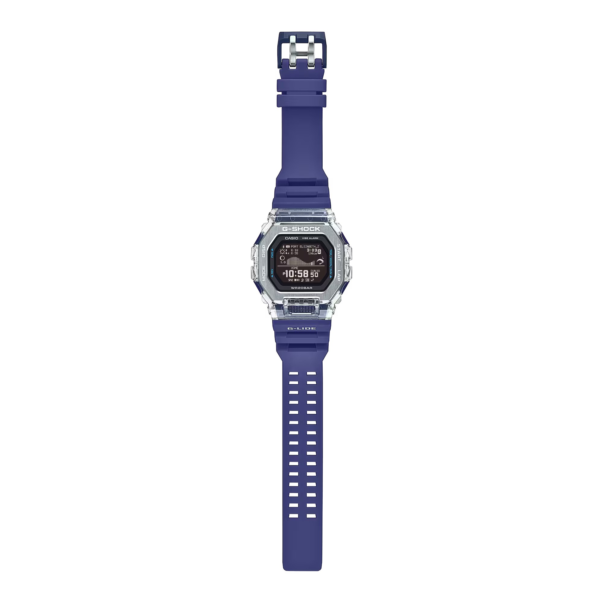 CASIO G-SHOCK นาฬิกาข้อมือ นาฬิกากันน้ำ นาฬิกาของแท้ ประกันศูนย์ CMG 1 ปี รุ่น GBX-100S-2 นาฬิกาสีน้ำเงิน
