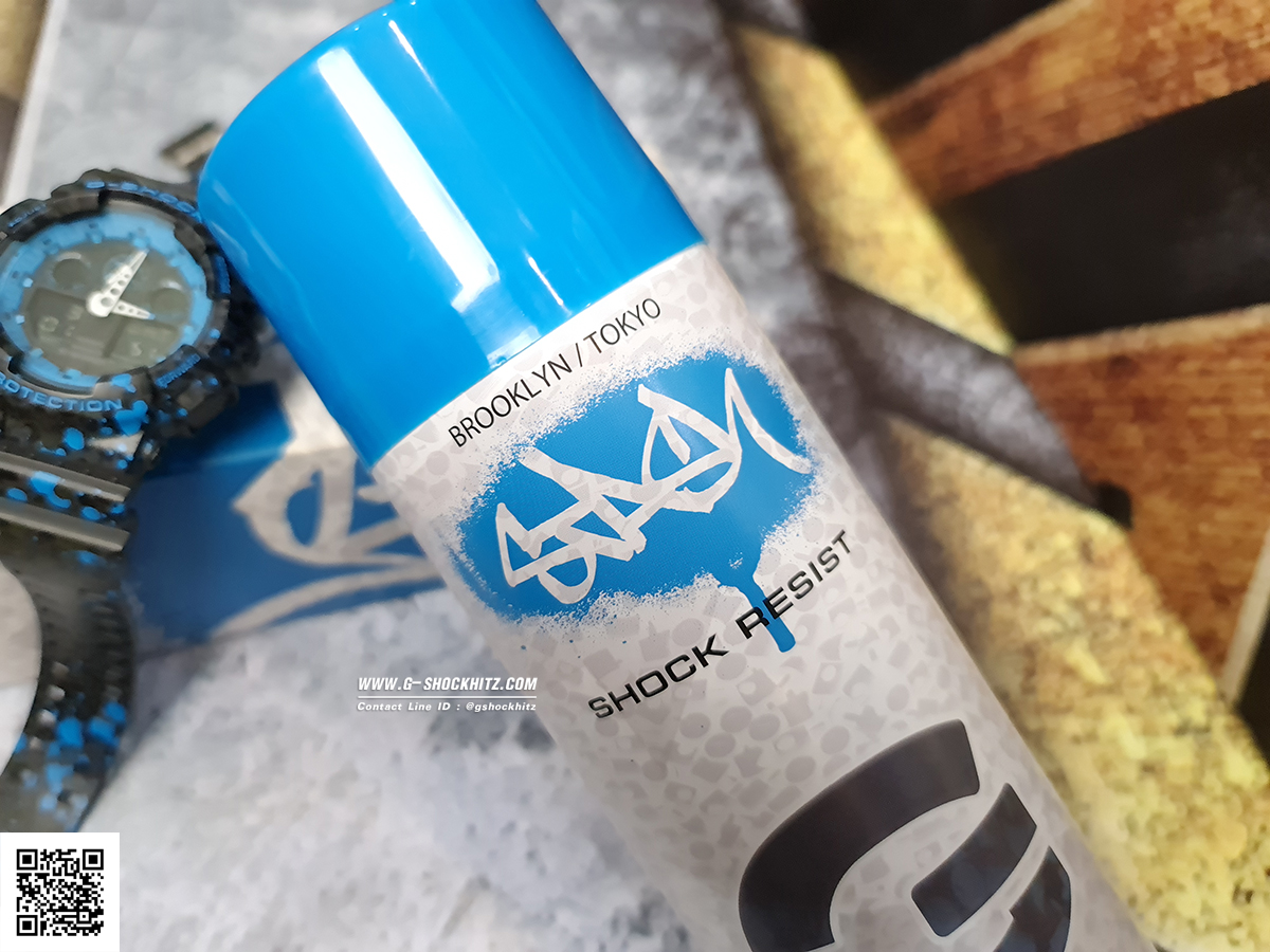 CASIO MID YEAR SALE G-SHOCK พร้อมส่ง นาฬิกาข้อมือ นาฬิกากันน้ำ นาฬิกาของแท้ ประกันศูนย์ CMG 1 ปี รุ่น GA-100ST-2A นาฬิกาสีน้้ำเงิน