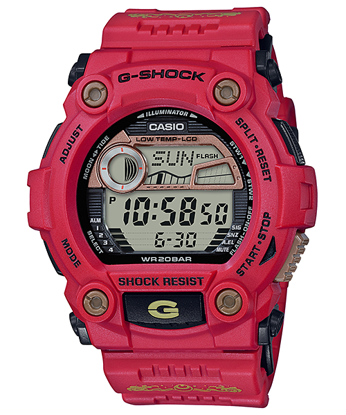 CASIO G-SHOCK นาฬิกาข้อมือ นาฬิกากันน้ำ นาฬิกาของแท้ ประกันศูนย์ CMG 1 ปี รุ่น G-7900SLG-4D นาฬิกาสีแดง