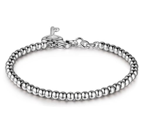 สร้อยข้อมือทอง Stainless steel ชุบ 18 K Platinum ดีไซน์ ลูกปัดกลม ห้อยจี้ กุญแจ ของขวัญแทนใจให้แฟน แสนน่ารัก แบบสวย ดีไซน์เก๋ ใส่ได้ตลอด 101531