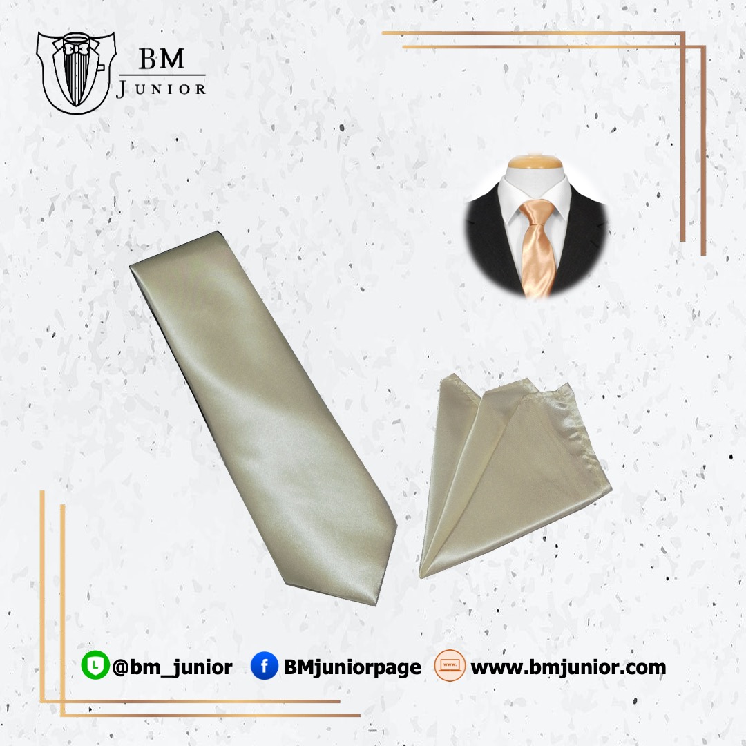เนคไทด์ ผูกเอง สีครีม | Cream Necktie