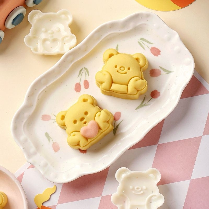 พิมพ์กดขนมแบบสปริงลายน้องหมี 2 ลาย 50 กรัม