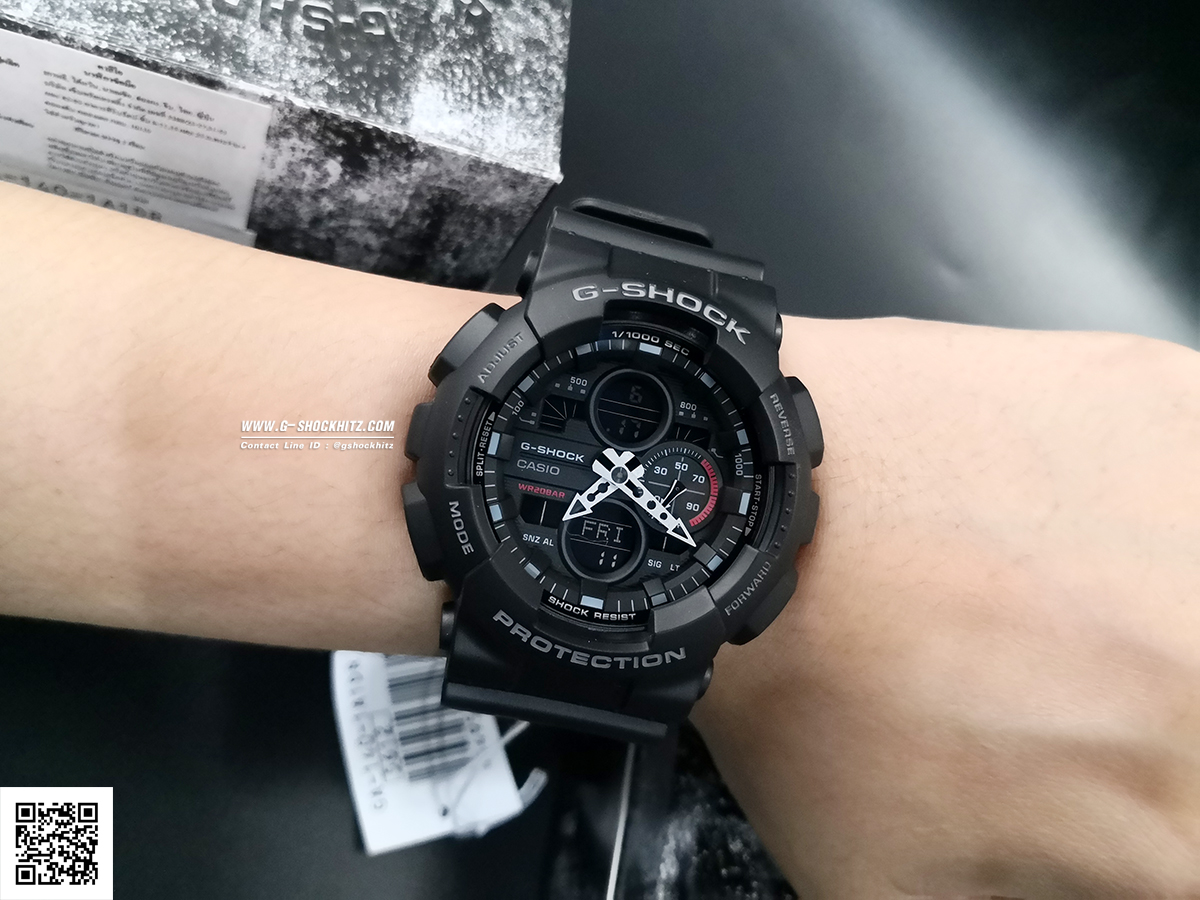 CASIO G-SHOCK นาฬิกาข้อมือ นาฬิกากันน้ำ นาฬิกาของแท้ ประกันศูนย์ CMG 1 ปี รุ่น GA-140-1A1 นาฬิกาสีดำ