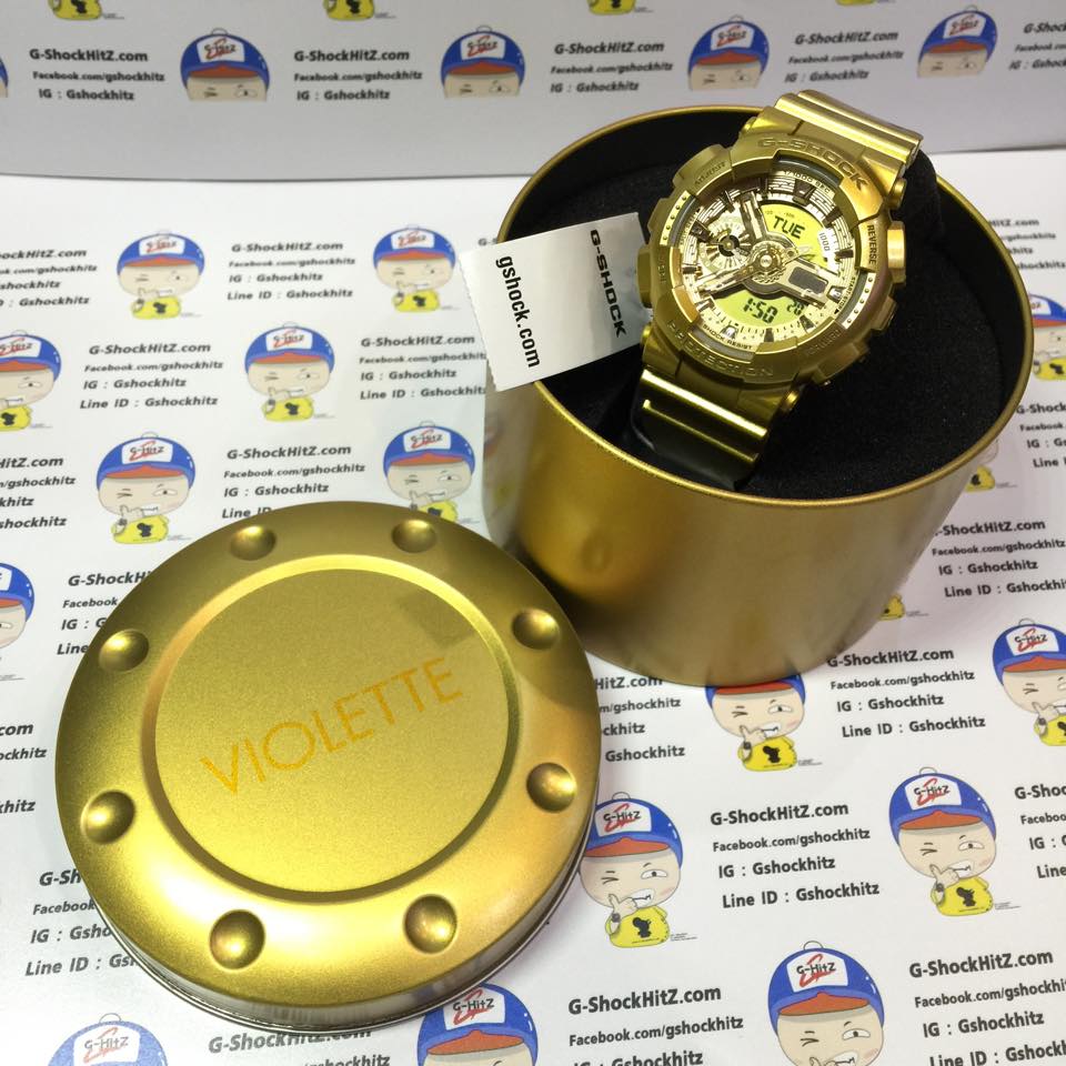 CASIO MID YEAR SALE G-SHOCK พร้อมส่ง นาฬิกาข้อมือ นาฬิกากันน้ำ นาฬิกาของแท้ ประกันศูนย์ CMG 1 ปี รุ่น GMA-S110VK-9ADR นาฬิกาสีทอง