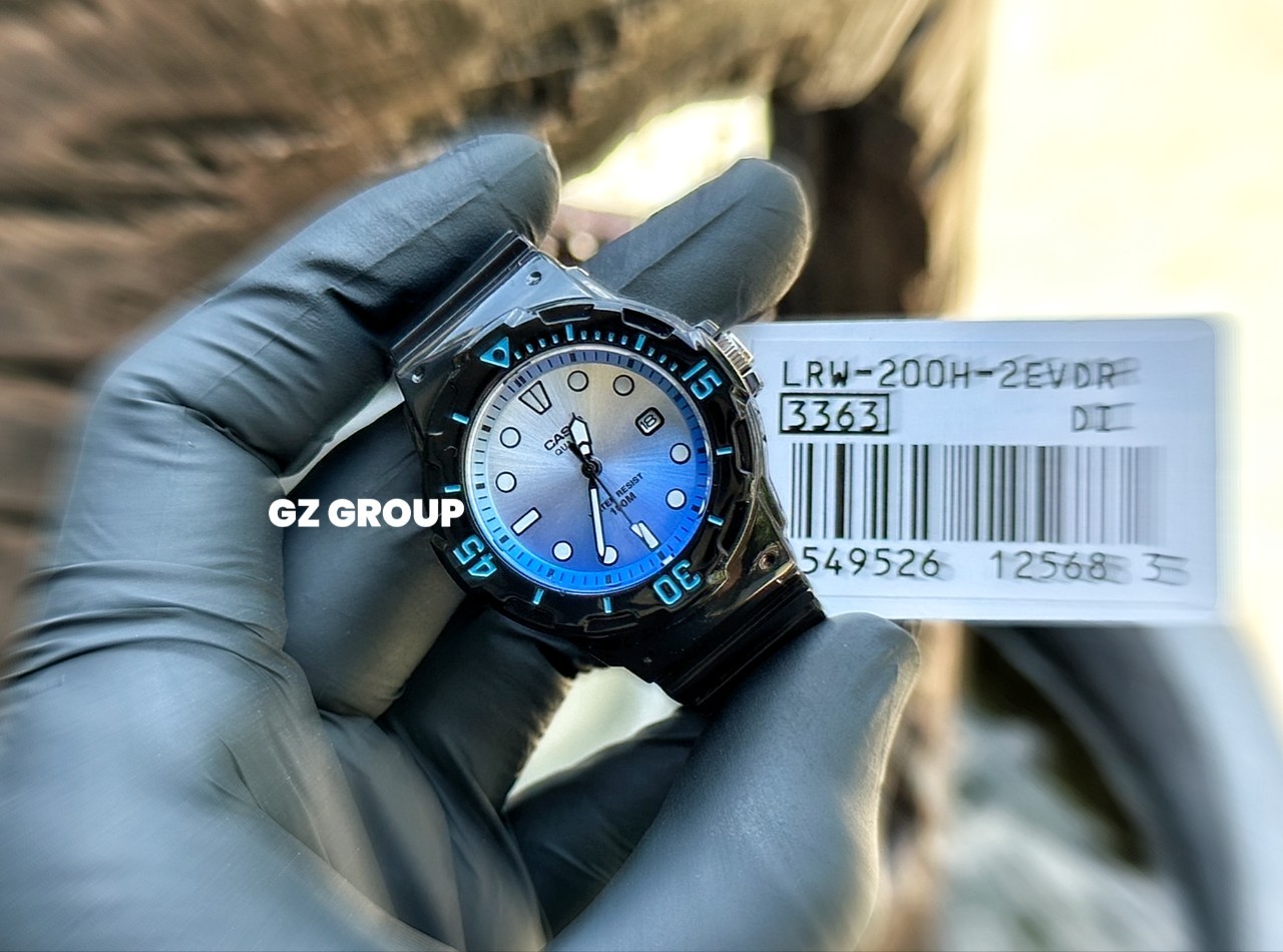 CASIO MID YEAR SALE นาฬิกาคาสิโอ พร้อมส่ง นาฬิกาข้อมือ นาฬิกากันน้ำ นาฬิกาของแท้ BTS ประกันศูนย์ CMG 1 ปี รุ่น LRW-200H-2E นาฬิกาสีดำ