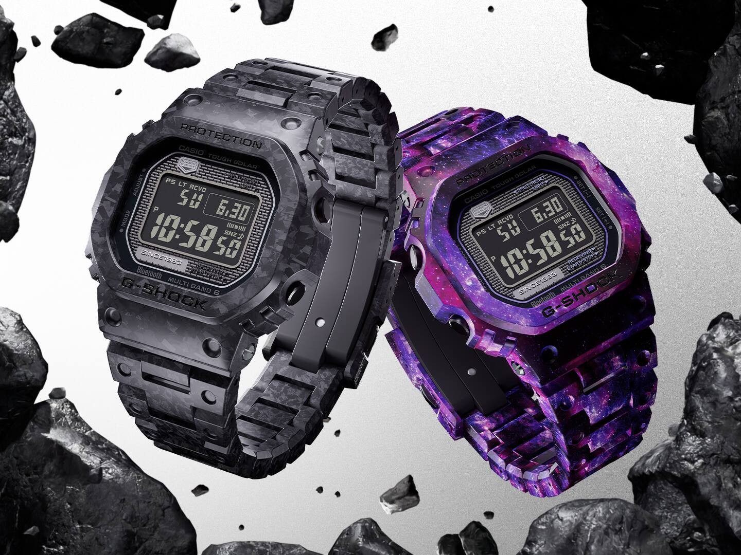 CASIO G-SHOCK นาฬิกาข้อมือ นาฬิกากันน้ำ นาฬิกาของแท้ ประกันศูนย์ CMG 1 ปี รุ่น GCW-B5000UN-1 นาฬิกาสีม่วง