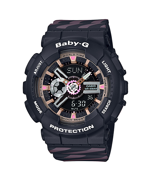 CASIO BABY-G นาฬิกาข้อมือ นาฬิกากันน้ำ นาฬิกาของแท้ ประกันศูนย์ CMG 1 ปี รุ่น BA-110CH-1A นาฬิกาสีดำ