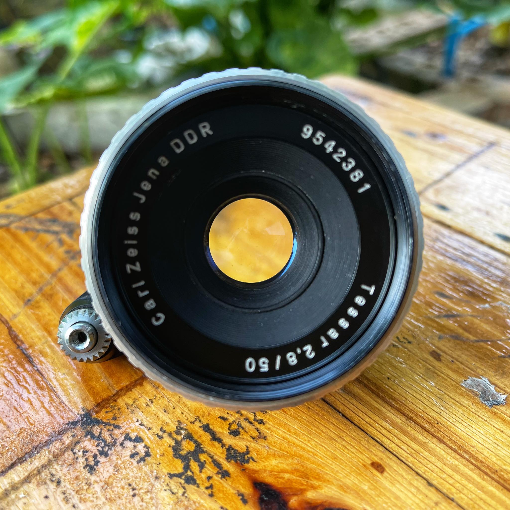 CARL ZEISS JENA DDR TESSAR 50MM.F2.8(ZEBRA) EXAKTA MOUNT