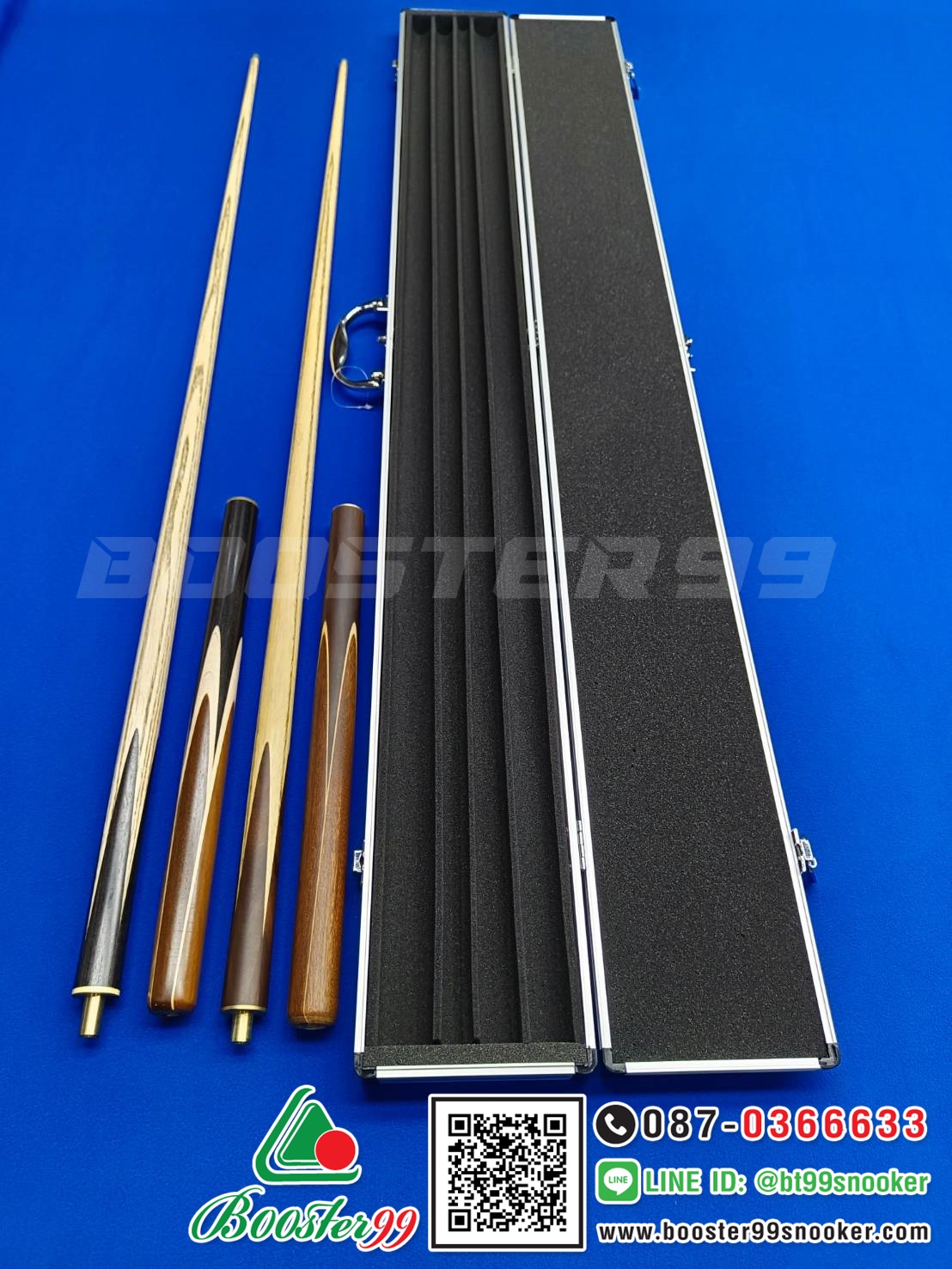 กล่องใส่ ไม้คิวต่อ 2ท่อน 3/4ส่วน ใส่ได้ 2ด้าม อลูมิเนียม เกรดB (ราคาต่อ 1ใบ)