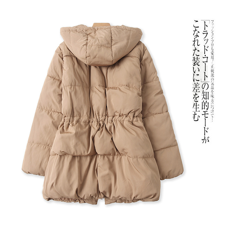 เสื้อกันหนาว เสื้อฮู้ดเฟอร์ บุนวมอุ่น สีนู้ดส้ม แบรนด์ Cranberry jeans (padded puffer coat สำเนา