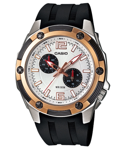 CASIO นาฬิกาคาสิโอ นาฬิกาข้อมือ นาฬิกากันน้ำ นาฬิกาของแท้ ประกันศูนย์ CMG 1 ปี รุ่น MTP-1326-7A1 นาฬิกาสีดำ