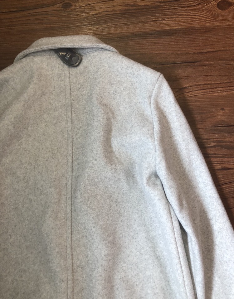 เสื้อโค้ท เสื้อโค้ทกันหนาว โค้ทวูล tailored knot coat สีเบจ แบรนด์ STRADIVARIUS สำเนา