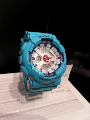 CASIO BABY-G นาฬิกาข้อมือ นาฬิกากันน้ำ นาฬิกาของแท้ ประกันศูนย์ CMG 1 ปี รุ่น BA-110SN-3A นาฬิกาสีเขียว