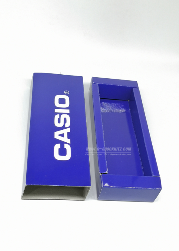 CASIO กล่องกระดาษใส่นาฬิกาCASIO ทรงไม้ขีด คาสิโอ พร้อมส่ง กล่องนาฬิกาข้อมือ กล่องนาฬิกาของแท้ กล่องนาฬิกาสีน้ำเงิน