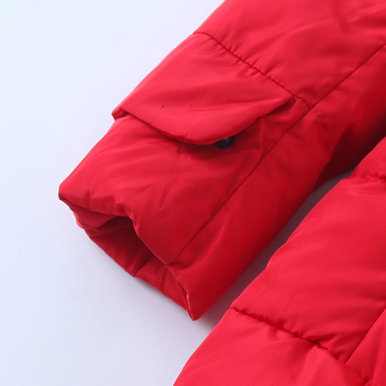เสื้อกันหนาว ขนเป็ด เสื้อฮู้ดเฟอร์ บุนวมอุ่น สีแดง แบรนด์ LI YIN JOY (padded puffer coat สำเนา สำเนา