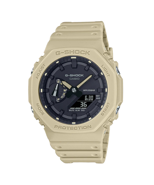 CASIO MID YEAR SALE G-SHOCK นาฬิกาข้อมือ นาฬิกากันน้ำ นาฬิกาของแท้ ประกันศูนย์ CMG 1 ปี รุ่น GA-2100-5A นาฬิกาสีน้ำตาล