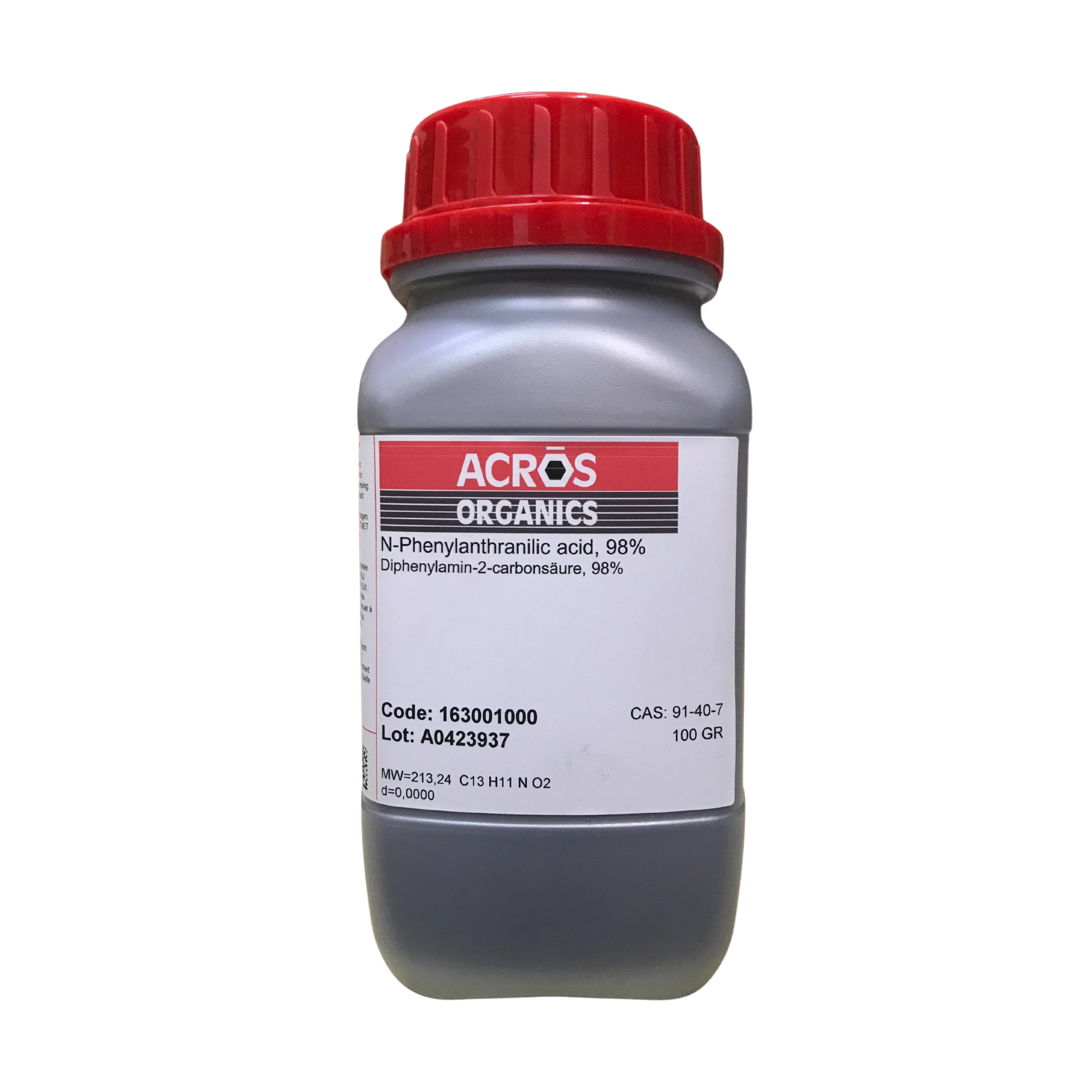 N-Phenylanthranilic acid 98%, AR 100 g. Acors Organics™